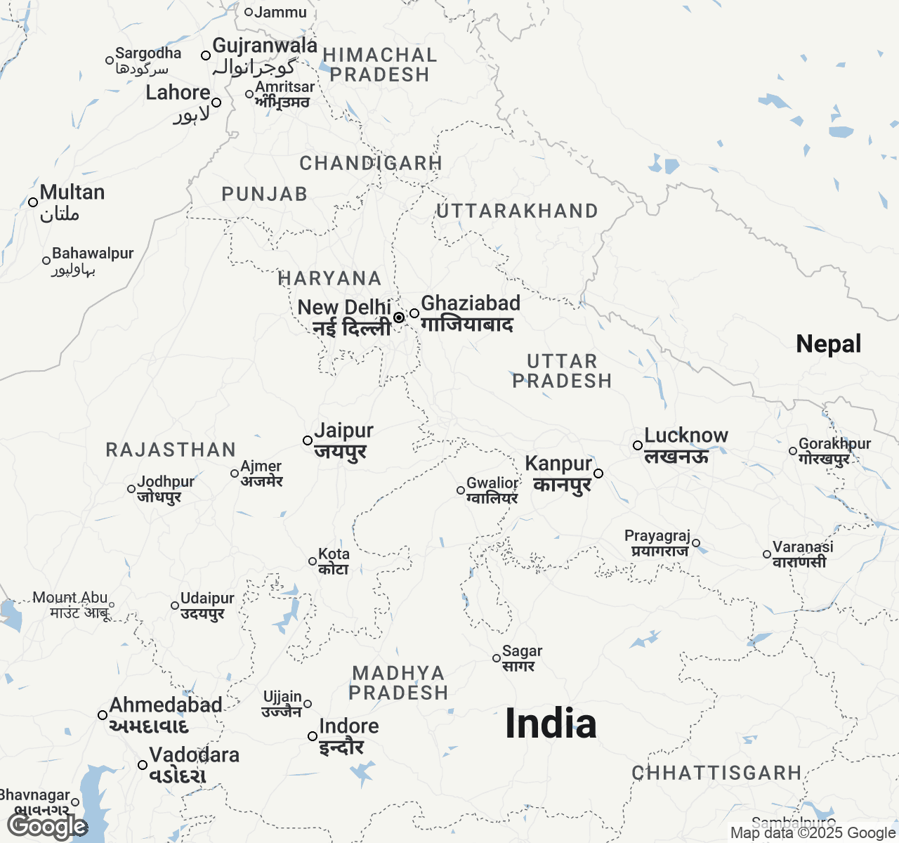 Map of Agra